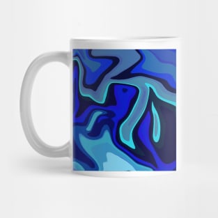 Acrylic pour blue Mug
